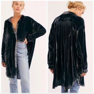 NWT Free People Sorrento Velvet Maxi Top